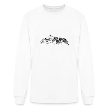 mountains outline - Men's Long Sleeve T-Shirt - white - Front