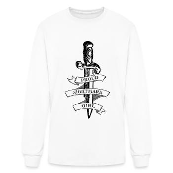 Proud nightmare Girl Vintage tattoo style - Men's Long Sleeve T-Shirt - white - Front