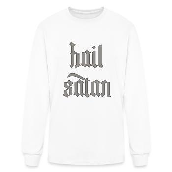 hail satan - Men's Long Sleeve T-Shirt - white - Front
