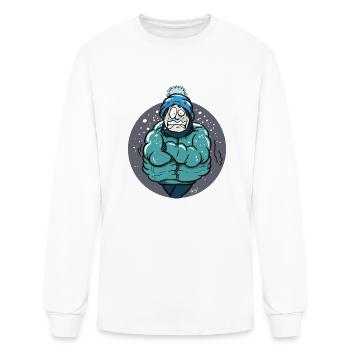 freezing woman - Men's Long Sleeve T-Shirt - white - Front