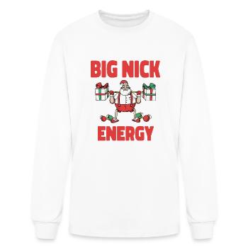 Big Nick Energy Christmas - Men's Long Sleeve T-Shirt - white - Front