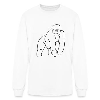 Gorilla outline - Men's Long Sleeve T-Shirt - white - Front