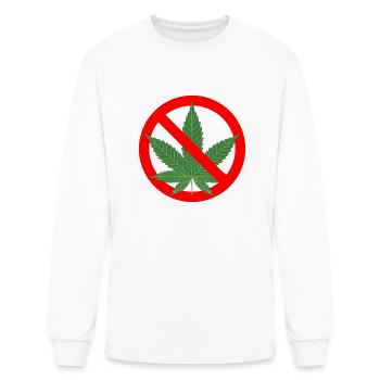 hanf cannabis kiffen marijuana hemp grass gras7 - Men's Long Sleeve T-Shirt - white - Front