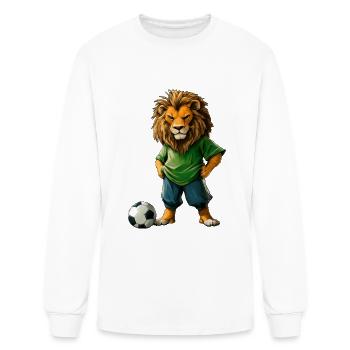 Lions soccer - Men's Long Sleeve T-Shirt - white - Front