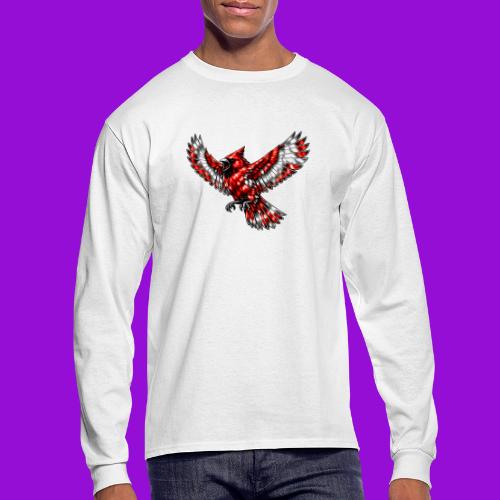 Cardinal in Flight - Men's Long Sleeve T-Shirt