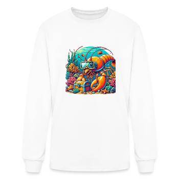 Shrimp Exploration-Underwater Adventure - Men's Long Sleeve T-Shirt - white - Front