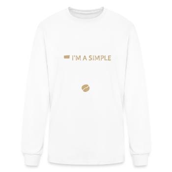 I'm A Simple Woman - Coffee - Men's Long Sleeve T-Shirt - white - Front