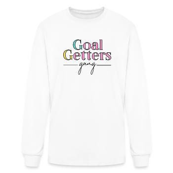 motivation goal getter quotes - Men's Long Sleeve T-Shirt - white - Front