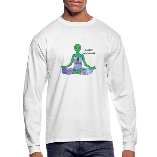 Meditate Communicate, Twisted Alien - Men's Long Sleeve T-Shirt