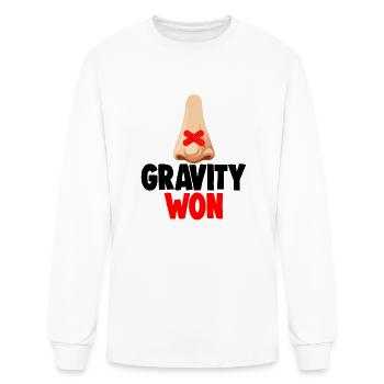 Gravity Won - Men's Long Sleeve T-Shirt - white - Front