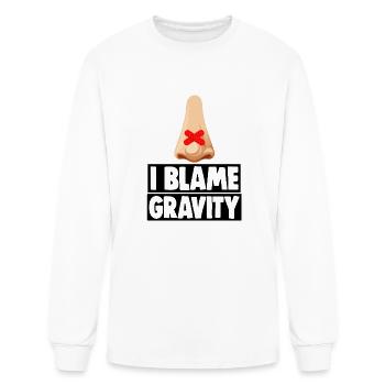 I Blame Gravity - Men's Long Sleeve T-Shirt - white - Front