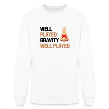 Well Played Gravity Well Played - Men's Long Sleeve T-Shirt - white - Front