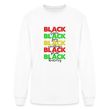 Black Love Black - Men's Long Sleeve T-Shirt - white - Front