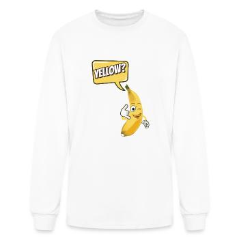 Banane jaune - T-shirt à manches longues Homme - blanc - Devant