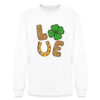 Lucky Shamrock - Men's Long Sleeve T-Shirt - white - Front