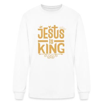 Jesus Is King - Men's Long Sleeve T-Shirt - white - Front