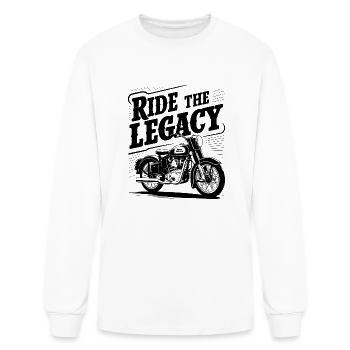 royal enfield bike - Men's Long Sleeve T-Shirt - white - Front