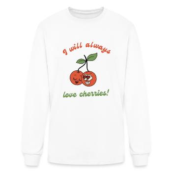cherries cherry love - Men's Long Sleeve T-Shirt - white - Front