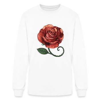 Pretty Pepperoni Slice Rose - Men's Long Sleeve T-Shirt - white - Front