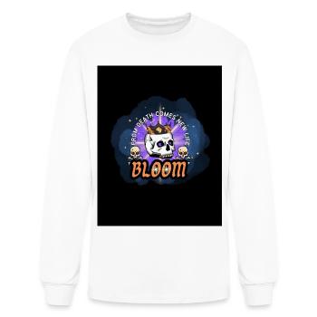 Bloom Skull Crown Resurrection - Men's Long Sleeve T-Shirt - white - Front