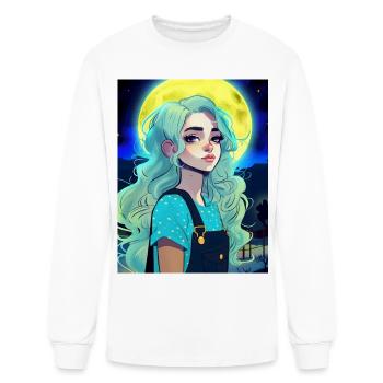 Moonlit Turquoise Dream - Men's Long Sleeve T-Shirt - white - Front