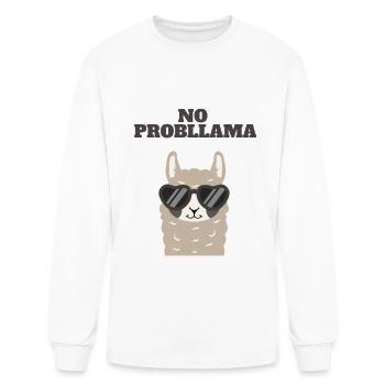 NO PROBLLAMA design - Men's Long Sleeve T-Shirt - white - Front