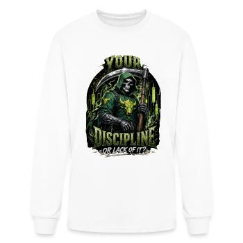 Your Discipline or Lack of It Trader Design - Men's Long Sleeve T-Shirt - white - Front