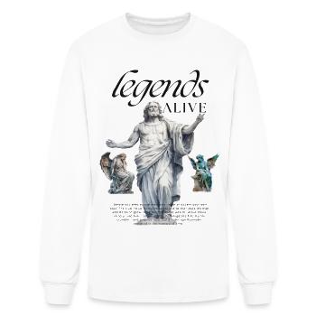 Legends Alive: Mythic Marble  - Men's Long Sleeve T-Shirt - white - Front