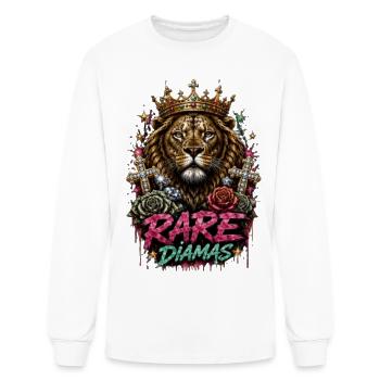 Rare Tiger Crown Diamonds - Men's Long Sleeve T-Shirt - white - Front