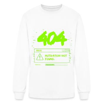 Neon 404 Error Glitch - Men's Long Sleeve T-Shirt - white - Front
