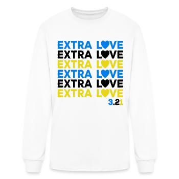 Down Syndrome Extra Chromosomes Extra Love - Men's Long Sleeve T-Shirt - white - Front