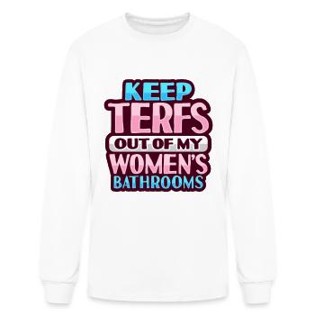 No Terfs Transfeminism Trans Trans Person - Men's Long Sleeve T-Shirt - white - Front