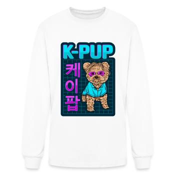 K POP Dog Designs for a Korean Pop Fan - Men's Long Sleeve T-Shirt - white - Front