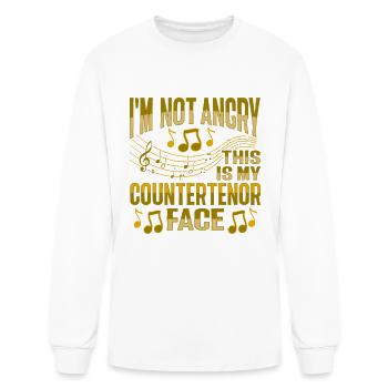 Countertenor Voice Design for a Choir Member - Men's Long Sleeve T-Shirt - white - Front