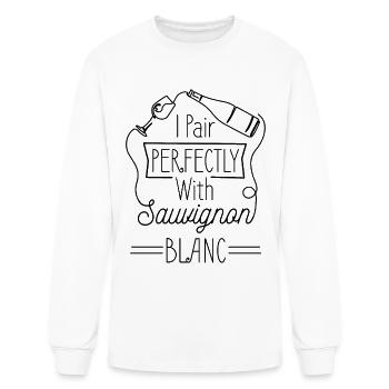 White Wine Sauvignon Blanc Wine Drinker Wine - Men's Long Sleeve T-Shirt - white - Front