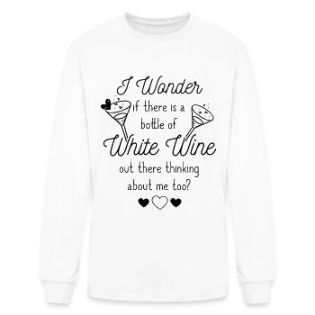 White Wine Sauvignon Blanc Wine Drinker Wine - Men's Long Sleeve T-Shirt - white - Front