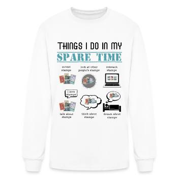 Philatelist Postage Stamp Philately Stamp - Men's Long Sleeve T-Shirt - white - Front