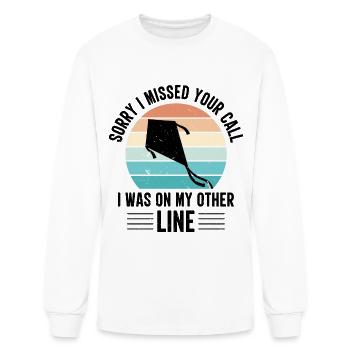 Fly A Kite Hobby Wind Kiteboard Funny Kite Flying - Men's Long Sleeve T-Shirt - white - Front