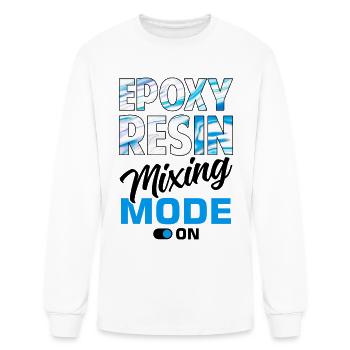 Resin Painting Epoxy Wood Art Design - Men's Long Sleeve T-Shirt - white - Front