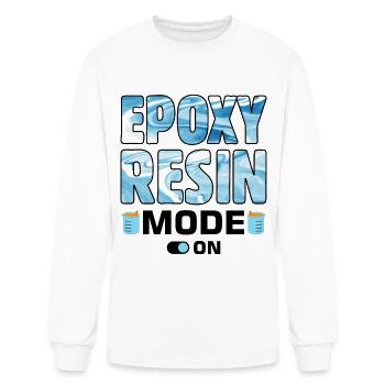 Resin Painting Epoxy Wood Art Design - Men's Long Sleeve T-Shirt - white - Front