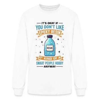 Resin Painting Epoxy Wood Art Design - Men's Long Sleeve T-Shirt - white - Front
