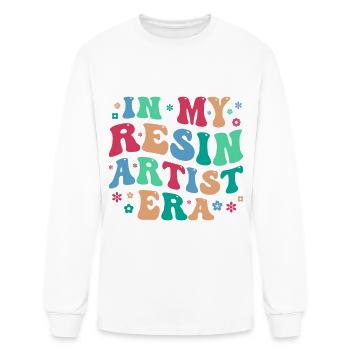 Resin Painting Epoxy Wood Art Design - Men's Long Sleeve T-Shirt - white - Front
