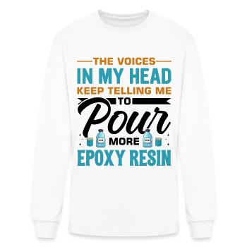Resin Painting Epoxy Wood Art Design - Men's Long Sleeve T-Shirt - white - Front