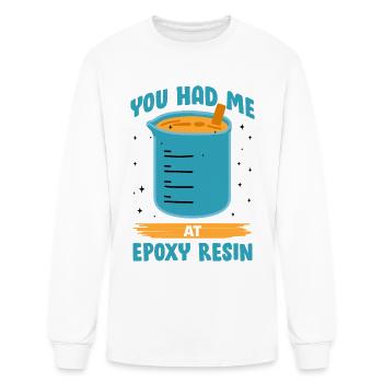 Resin Painting Epoxy Wood Art Design - Men's Long Sleeve T-Shirt - white - Front