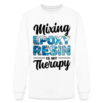 Resin Painting Epoxy Wood Art Design - Men's Long Sleeve T-Shirt - white - Front
