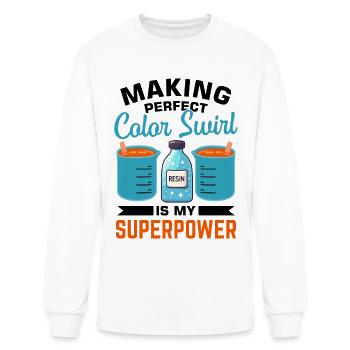 Resin Painting Epoxy Wood Art Design - Men's Long Sleeve T-Shirt - white - Front