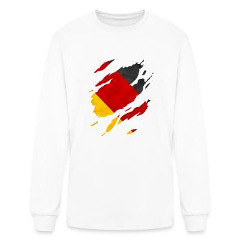 German Flag Exposed - Men's Long Sleeve T-Shirt - white - Front