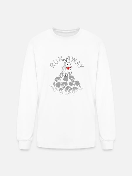 Run Away - Men's Long Sleeve T-Shirt - white