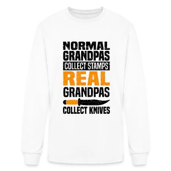 knife collector - Men's Long Sleeve T-Shirt - white - Front