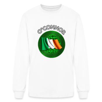 O'Connor Shamrock & Irish Flag - Men's Long Sleeve T-Shirt - white - Front